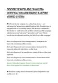 GOOGLE SEARCH ADS EXAM 2026&NewLine;CERTIFICATION ASSESSMENT BLUEPRINT&NewLine;VERIFIED SYSTEM