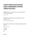 GOOGLE SEARCH ADS EXAM 2026&NewLine;SCRIPT COMPREHENSIVE ANSWERS&NewLine;VERIFIED EXCELLENCE