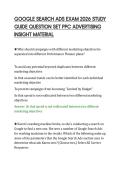 GOOGLE SEARCH ADS EXAM 2026 STUDY&NewLine;GUIDE QUESTION SET PPC ADVERTISING&NewLine;INSIGHT MATERIAL