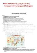MIMG 185A Midterm Study Guide&colon; Key Concepts in Immunology and Pathogens 100 &percnt; Correct & verified latest update 