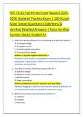 NYC DCAS Electrician Exam Newest 2025- &NewLine;2026 Updated Practice Exam &vert; 150 Actual &NewLine;Most Tested Questions Collections & &NewLine;Verified Detailed Answers &vert; Tutor Verified &NewLine;Success Exam&rpar; Graded A&plus;