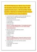 NYC NYCHA Maintenance Worker Exam Practice &NewLine;Test Questions And Correct Newest 2025- 2026 &NewLine;Updated Practice Exam &vert; 150 Actual Most Tested &NewLine;Questions Collections & Verified Detailed Answers &NewLine;&vert; Tutor Verified Success Exam&rpar; Graded A&plus; 