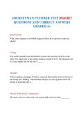 JOURNEYMAN PLUMBER TEST 2026&sol;2027 QUESTIONS AND CORRECT ANSWERS GRADED A&plus;&NewLine;&NewLine;