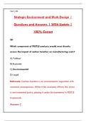 STRATEGIC ENVIRONMENT AND WORK DESIGN EXAM &vert; COMPLETE STUDY GUIDE & PRACTICE QUESTIONS PDF
