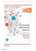 Test Bank &ndash; Accounting Information Systems &lpar;15th Edition&rpar;Romney & Steinbart &vert; Complete Coverage &vert; Exam-Ready &vert; Rated A&plus;