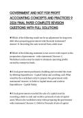 GOVERNMENT AND NOT FOR PROFIT&NewLine;ACCOUNTING CONCEPTS AND PRACTICES 9&NewLine;2026 FINAL PAPER COMPLETE REVISION&NewLine;QUESTIONS WITH FULL SOLUTIONS