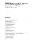 REAL HESI Pharmacology Exam Questions Latest 2025 &sol; 2026 Update&rpar; Real Questions and Verifi&comma; Exams of Advanced Education&NewLine;&NewLine;