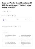 Cupid and Psyche Exam &vert; Questions with&NewLine;100&percnt; Correct Answers &vert; Verified &vert; Latest&NewLine;Update 2026&sol;2027