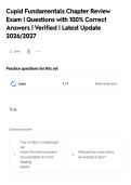 Cupid Fundamentals Chapter Review&NewLine;Exam &vert; Questions with 100&percnt; Correct&NewLine;Answers &vert; Verified &vert; Latest Update&NewLine;2026&sol;2027