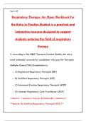 RESPIRATORY THERAPY EXAM STUDY GUIDE &vert; COMPLETE PRACTICE QUESTIONS & VERIFIED ANSWERS PDF