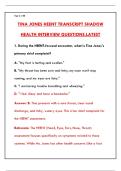 TINA JONES HEENT TRANSCRIPT SHADOW HEALTH &vert; COMPLETE INTERVIEW QUESTIONS & CORRECT ANSWERS PDF