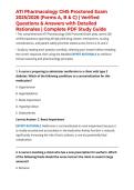 ATI Pharmacology CMS Proctored Exam 2025&sol;2026 &lpar;Forms A&comma; B & C&rpar; &vert; Verified Questions & Answers with Detailed Rationales &vert; Complete PDF Study Guide