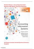Solution Manual &ndash; Accounting Information Systems &lpar;15th Edition&rpar;&NewLine;Romney & Steinbart &vert; Complete Step-by-Step Solutions &vert; Rated A&plus;
