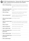 NUR 2063 Pathophysiology Exam 1 Study Guide &ndash; Practice Questions & Key Concepts Review