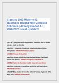 Classics 2902 Midterm &num;2 &NewLine;Questions Merged With Complete &NewLine;Solutions &vert; Already Graded A&plus; &vert;&NewLine;2026-2027 Latest Update&excl;&excl;&excl;