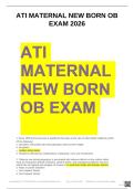 ATI Maternal Newborn OB Exam 2026 &ndash; Comprehensive Maternity Nursing Practice Questions with Verified Answers and Rationales