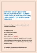 ECON 300 EXAM 1 QUESTIONS&NewLine;MERGED WITH CORRECT VERIFIED &NewLine;SOLUTIONS &vert; ALREADY GRADED A&plus; &vert;&NewLine;100&percnt; CORRECT &vert; 2026-2027 LATEST &NewLine;UPDATE&excl;&excl;&excl;