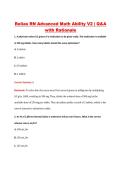 Relias RN Advanced Math Ability V2 &vert; Q&A &NewLine;with Rationale 