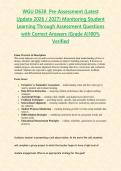WGU D638  Pre-Assessment &lpar;Latest Update 2026 &sol; 2027&rpar; Monitoring Student Learning Through Assessment Questions with Correct Answers &lbrace;Grade A&rcub;100&percnt; Verified&NewLine;&NewLine;