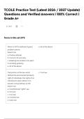 TCOLE Practice Test &lpar;Latest 2026 &sol; 2027 Update&rpar; Questions and Verified Answers &vert; 100&percnt; Correct &vert; Grade A&plus;