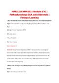 NURS 231&sol;NURS231 Module 8 V2 &vert; &NewLine;Pathophysiology Q&A with Rationale &vert; &NewLine;Portage Learning 