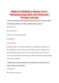 NURS 231 Module 10 V1&ndash;V3 &vert; NURS231 Module 10 V1&ndash;V3 &vert; Pathophysiology &vert; Portage Learning &vert; Q&A with Rationale