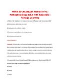 NURS 231&sol;NURS231 Module 9 V3 &vert; &NewLine;Pathophysiology Q&A with Rationale &vert; &NewLine;Portage Learning 
