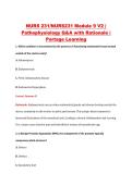NURS 231&sol;NURS231 Module 9 V2 &vert; &NewLine;Pathophysiology Q&A with Rationale &vert; &NewLine;Portage Learning