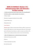 NURS 231&sol;NURS231 Module 6 V2 &vert; &NewLine;Pathophysiology Q&A with Rationale &vert; &NewLine;Portage Learning 