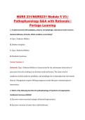 NURS 231&sol;NURS231 Module 5 V3 &vert; &NewLine;Pathophysiology Q&A with Rationale &vert; &NewLine;Portage Learning 