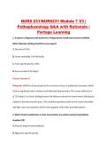 NURS 231&sol;NURS231 Module 7 V3 &vert; &NewLine;Pathophysiology Q&A with Rationale &vert; &NewLine;Portage Learning 