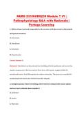 NURS 231 Module 7 V1&ndash;V3 &vert; NURS231 Module 7 V1&ndash;V3 &vert; Pathophysiology &vert; Portage Learning &vert; Q&A with Rationale