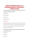 NURS 231&sol;NURS231 Module 4 V3 &vert; &NewLine;Pathophysiology Q&A with Rationale &vert; &NewLine;Portage Learning 