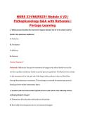 NURS 231&sol;NURS231 Module 4 V2 &vert; &NewLine;Pathophysiology Q&A with Rationale &vert; &NewLine;Portage Learning
