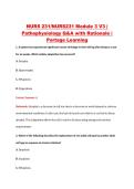 NURS 231&sol;NURS231 Module 3 V3 &vert; &NewLine;Pathophysiology Q&A with Rationale &vert; &NewLine;Portage Learning 