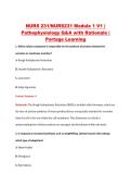 NURS 231&sol;NURS231 Module 1 V1 &vert; &NewLine;Pathophysiology Q&A with Rationale &vert; &NewLine;Portage Learning 