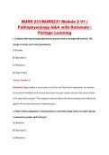 NURS 231 Module 2 V1&ndash;V3 &vert; NURS231 Module 2 V1&ndash;V3 &vert; Pathophysiology &vert; Portage Learning &vert; Q&A with Rationale