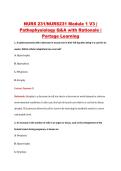 NURS 231&sol;NURS231 Module 1 V3 &vert; &NewLine;Pathophysiology Q&A with Rationale &vert; &NewLine;Portage Learning 
