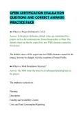GFEBS CERTIFICATION EVALUATION&NewLine;QUESTIONS AND CORRECT ANSWERS&NewLine;PRACTICE PACK