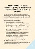 WGU D351 PA &vert; OA &lpar;Latest 2026&sol;2027 Update&rpar; 54 Questions and Verified Answers &vert; 100&percnt; Correct &vert; Grade A&NewLine;&NewLine;