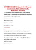 NUR2513&sol;NUR 2513 Exam 2 V1 &vert; Maternal &NewLine;Child Nursing Q&A with Rationale &vert; &NewLine;Rasmussen University 