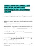 GIA COLORED STONES CERTIFICATION&NewLine;EVALUATION TEST PAPER 2026&NewLine;COMPLETE QUESTIONS AND CORRECT&NewLine;ANSWERS