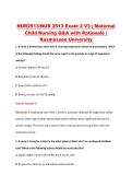 NUR2513&sol;NUR 2513 Exam 2 V3 &vert; Maternal&NewLine;Child Nursing Q&A with Rationale &vert; &NewLine;Rasmussen University
