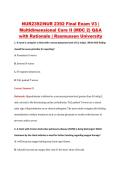 NUR2392&sol;NUR 2392 Final Exam V3 &vert; &NewLine;Multidimensional Care II &lpar;MDC 2&rpar; Q&A &NewLine;with Rationale &vert; Rasmussen University 