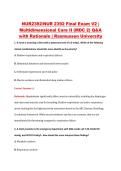 NUR2392&sol;NUR 2392 Final Exam V2 &vert; &NewLine;Multidimensional Care II &lpar;MDC 2&rpar; Q&A &NewLine;with Rationale &vert; Rasmussen University 