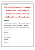 BIOL 251 HUMAN ANATOMY FINAL EXAM STUDY GUIDE &vert; COMPLETE PRACTICE QUESTIONS & VERIFIED ANSWERS PDF