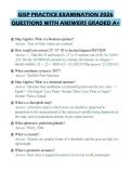 GISP PRACTICE EXAMINATION 2026&NewLine;QUESTIONS WITH ANSWERS GRADED A&plus;