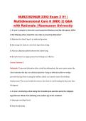 NUR2392&sol;NUR 2392 Exam 2 V1 &vert; &NewLine;Multidimensional Care II &lpar;MDC 2&rpar; Q&A &NewLine;with Rationale &vert; Rasmussen University 