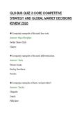 GLO-BUS QUIZ 3 CORE COMPETITIVE&NewLine;STRATEGY AND GLOBAL MARKET DECISIONS&NewLine;REVIEW 2026