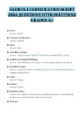 GLOBUS 1 CERTIFICATION SCRIPT&NewLine;2026 QUESTIONS WITH SOLUTIONS&NewLine;GRADED A&plus;